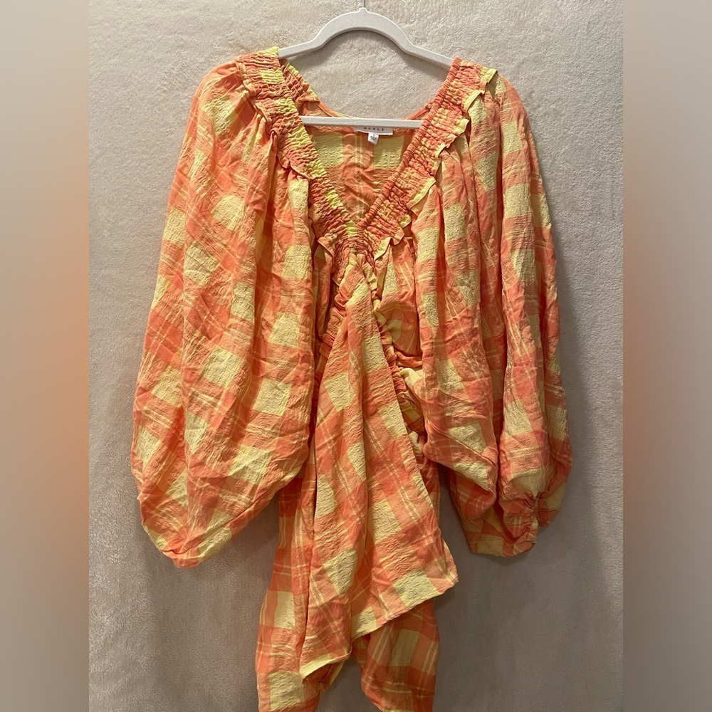 MABLE Vibrant Orange & Yellow Romper